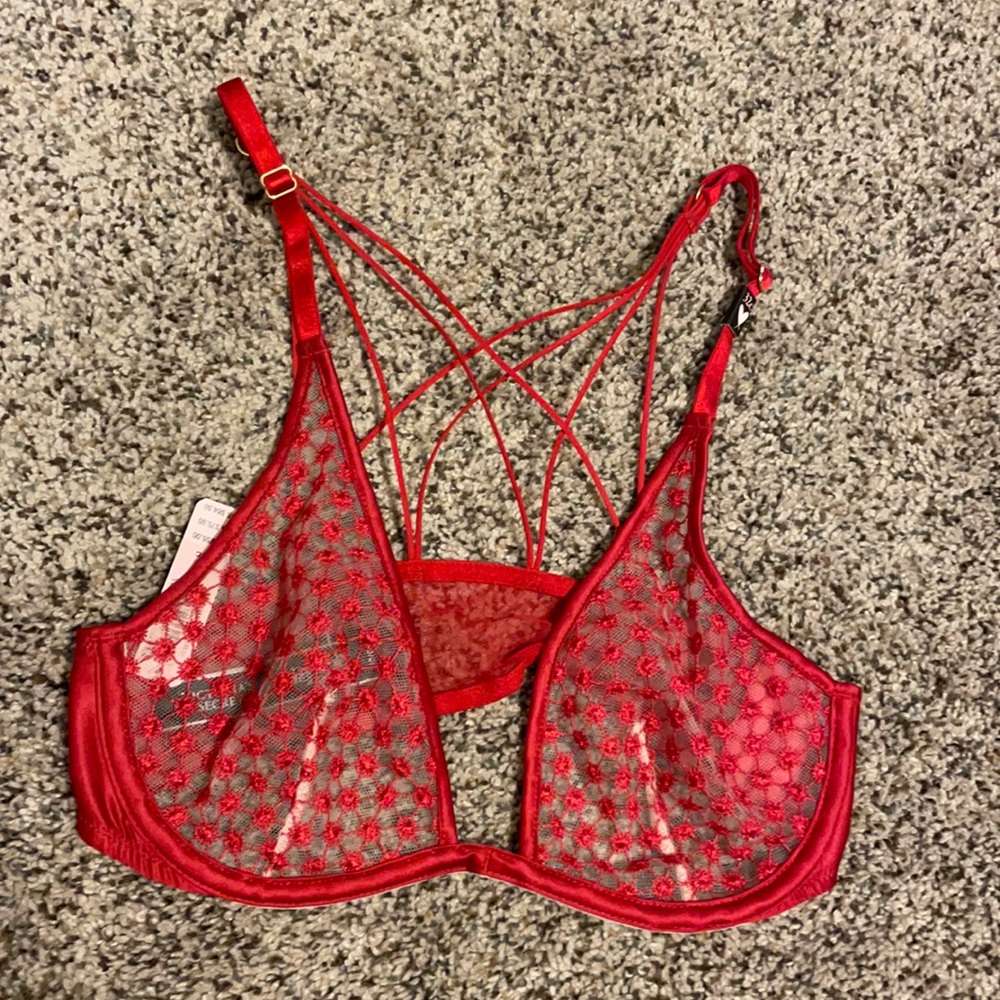 Victorias Secret Red Unlined Bra
